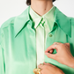 FIVE STARS LIGHT MINT SHIRT IN SILK