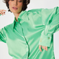 FIVE STARS GREEN SHIRT IN SILK