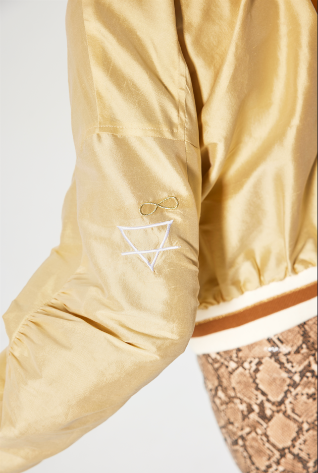 THE WAVE CROPPED BOMBER JACKET